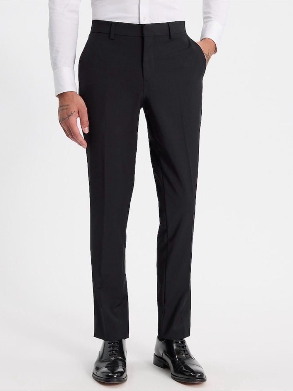 Express 28x30 Men’s Slim Black Wool-blend Washable Modern Tech Suit Pant